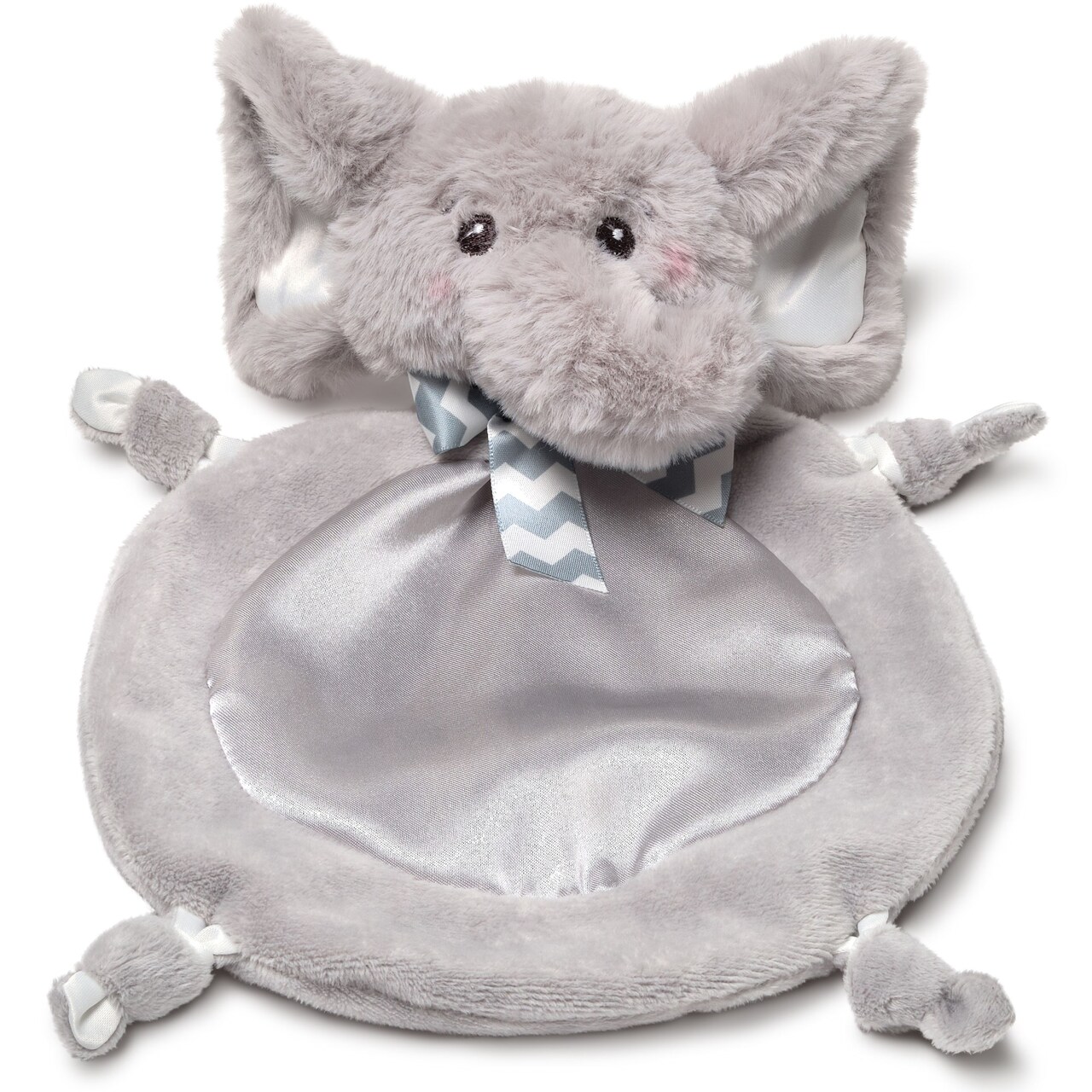 Bearington Baby Wee Spout, 8 x 7 Inch Small Gray Elephant Stuffed Animal, Jungle Nursery Decor, Baby Security Blanket, Elephant Lovey for Babies